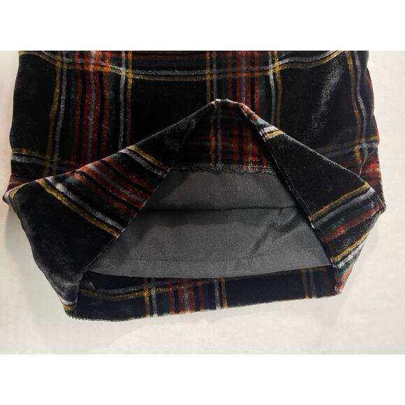 J Crew Sz 8 Stewart Velvet Plaid Pull On Pant Black Holiday Party Festive Preppy - Picture 11 of 15